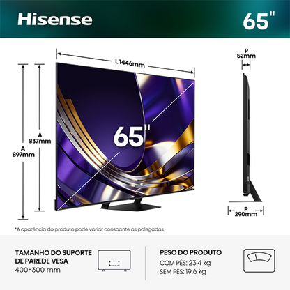 TV HISENSE 65U7S PRO | 65", Mini LED, 4K, VIDAA