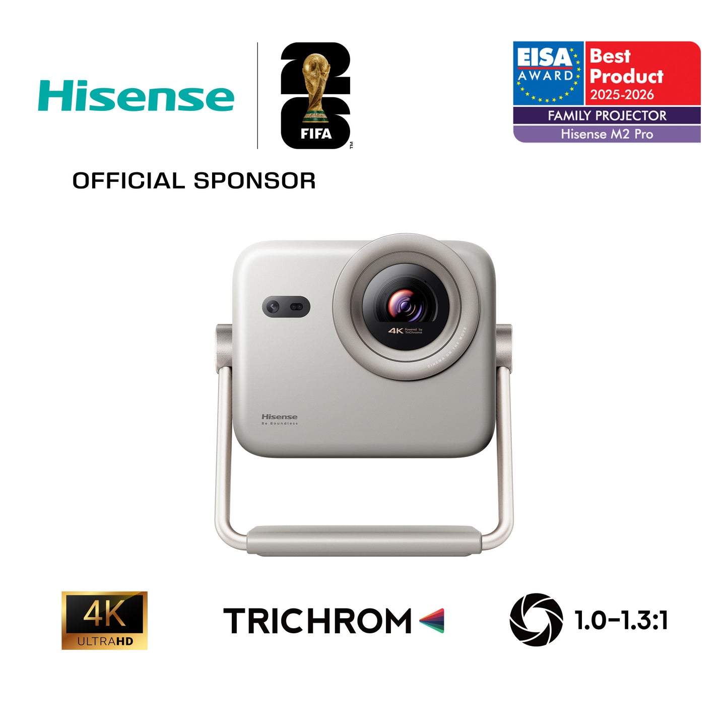 Projetor Laser Hisense M2 Pro | 4K UHD, 1300lm, DLP