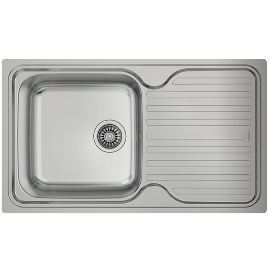 Lava Loiça Teka Classic 1c.1e | 1 Bacia, Inox, 50cm