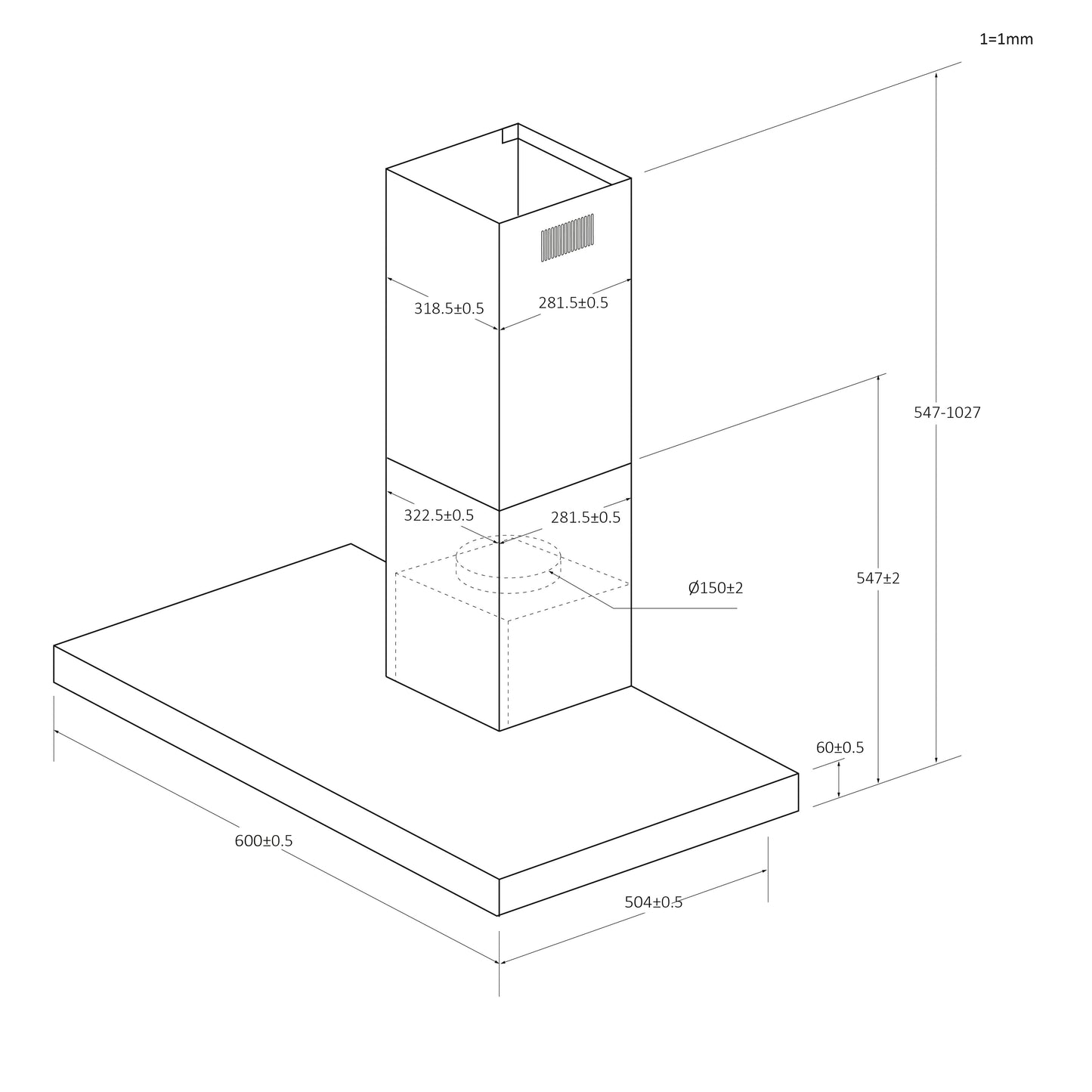 Chaminé Haier HATS6CBS4BWIFI | 883 m³/h, A+, Wi-Fi