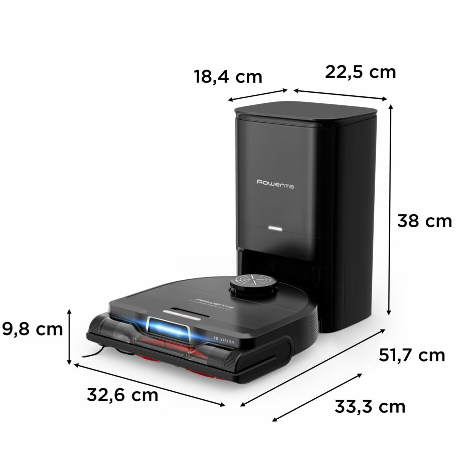 Aspirador Robô Rowenta RR9695WH | 120 min, 0.35L, Preto