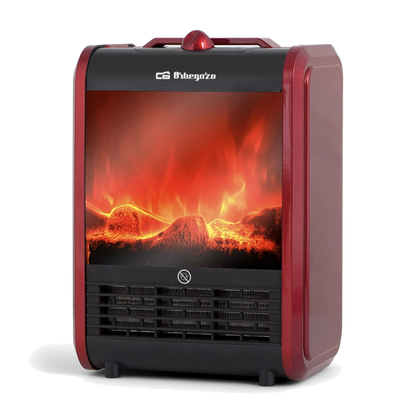 Chaminé Elétrica Orbegozo CM 9015 | 750-1500W, Efeito Fogo Real, Portátil