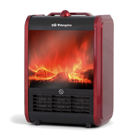 Chaminé Elétrica Orbegozo CM 9015 | 750-1500W, Efeito Fogo Real, Portátil
