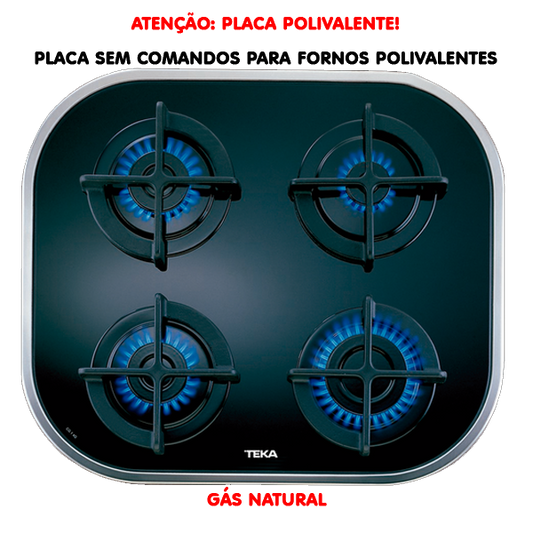 Placa a Gás TEKA Cg.1 4g Ai Al Inox | 4 Queimadores, Gás Natural