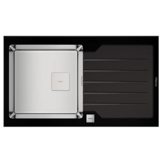 Lava Loiça TEKA Diamond Rs 15 | Vidro Preto, Encastre, 50cm