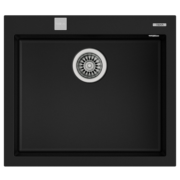 Lava Loiça TEKA Forsquare 50.40 Tg | Tegranito, 570x500mm, 200mm, Preto