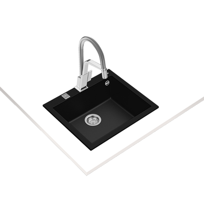 Lava Loiça TEKA Forsquare 50.40 Tg | Tegranito, 570x500mm, 200mm, Preto