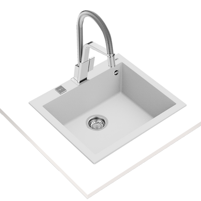 Lava Loiça TEKA Forsquare 50.40 TG | 1 cuba, Tegranite+, Artic White