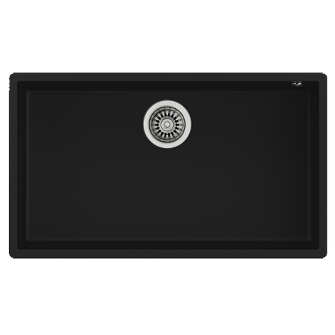 Lava Loiça TEKA Square 72.40 Tg | 1 Bacia, Tegranito, Preto