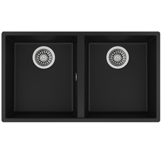 Lava Loiça Teka Square 2c 760 Tg | 2 Bacias, Tegranito, Preto