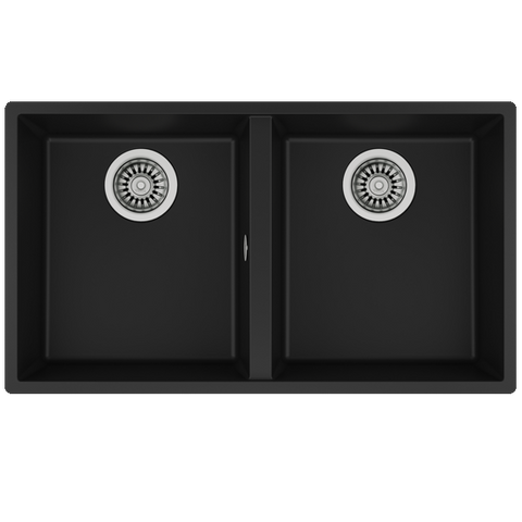 Lava Loiça Teka Square 2c 760 Tg | 2 Bacias, Tegranito, Preto