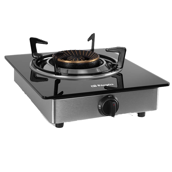 Fogareiro Orbegozo FO 1720 | Inox, Vidro Negro, 4.3kW