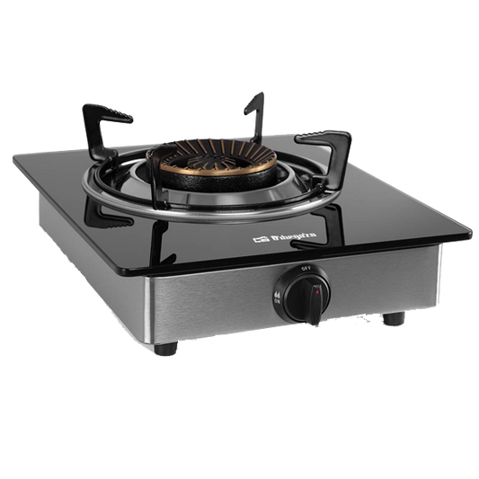 Fogareiro Orbegozo FO 1720 | Inox, Vidro Negro, 4.3kW