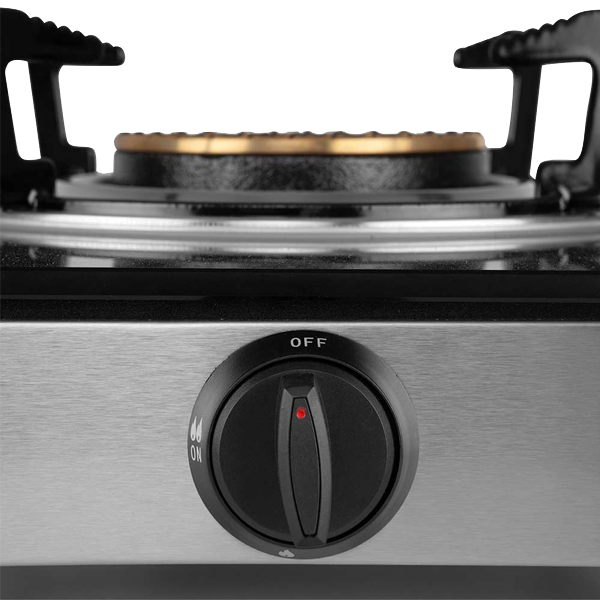 Fogareiro Orbegozo FO 1720 | Inox, Vidro Negro, 4.3kW
