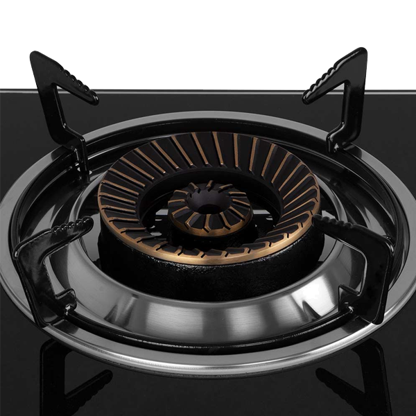 Fogareiro Orbegozo FO 1720 | Inox, Vidro Negro, 4.3kW