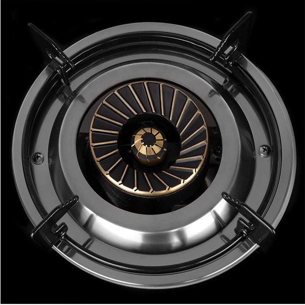 Fogareiro Orbegozo FO 1720 | Inox, Vidro Negro, 4.3kW