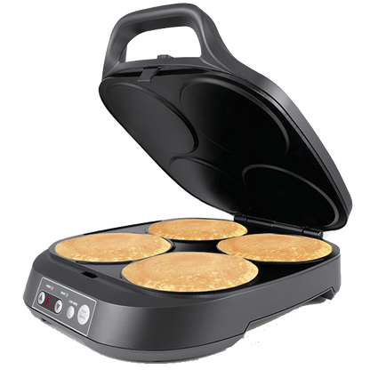 Máquina de Panquecas e Snacks FLAMA 4906FL | 4 Cavidades, 2000W, Antiaderente