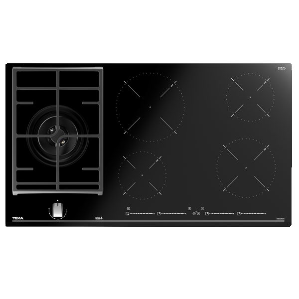 Placa Combinada Teka JZC 95314 ABN BK  Indução+Gás 90 cm