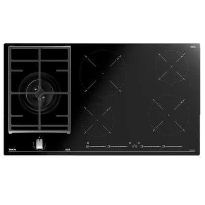 Placa Combinada Teka JZC 95314 ABN BK  Indução+Gás 90 cm