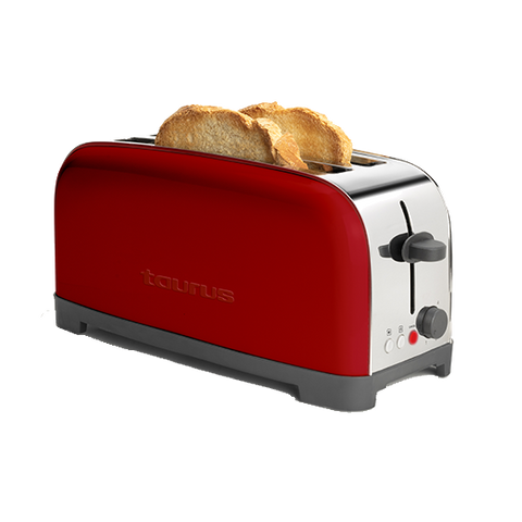 Torradeira Taurus Vintage Red | 1400W, 4 fatias, 6 níveis