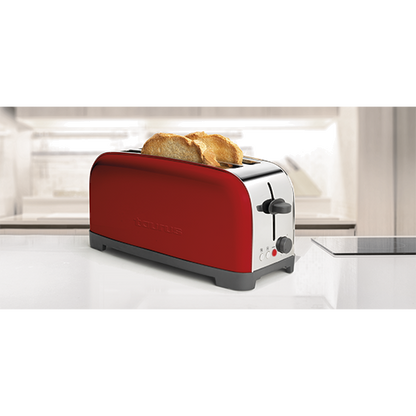 Torradeira Taurus Vintage Red | 1400W, 4 fatias, 6 níveis