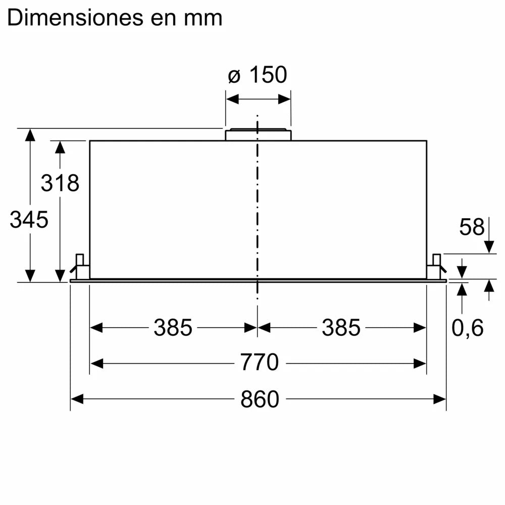 Exaustor Integrável Bosch DLN88PC60 | 780 m³/h, A++, 86cm