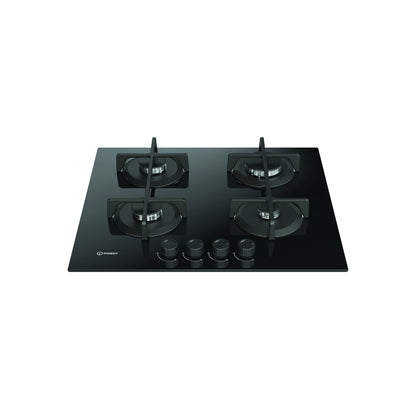 Placa a Gás Indesit Ing 61t/bk1 | 4 Queimadores, Vidro Preto, 7.3 kW