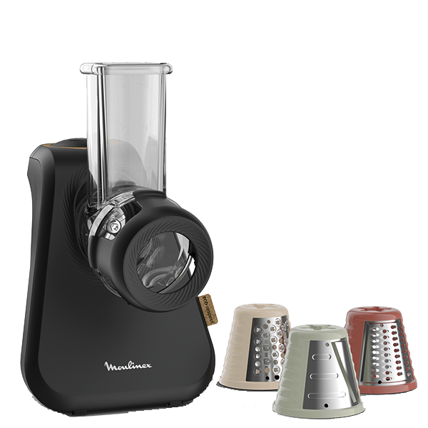 Ralador Moulinex Dj77en10 | 200W, 3 Cones, Preto Mate