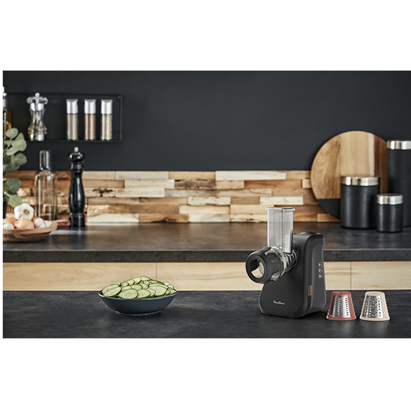 Ralador Moulinex Dj77en10 | 200W, 3 Cones, Preto Mate