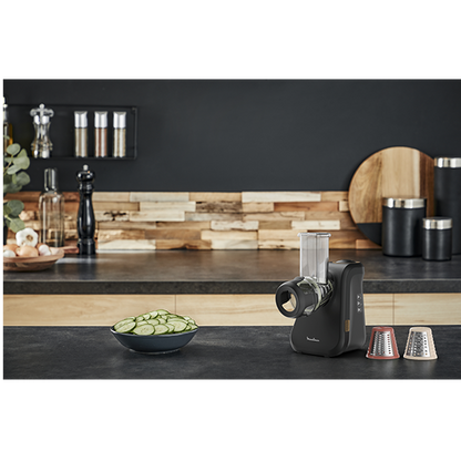 Ralador Moulinex Dj77en10 | 200W, 3 Cones, Preto Mate