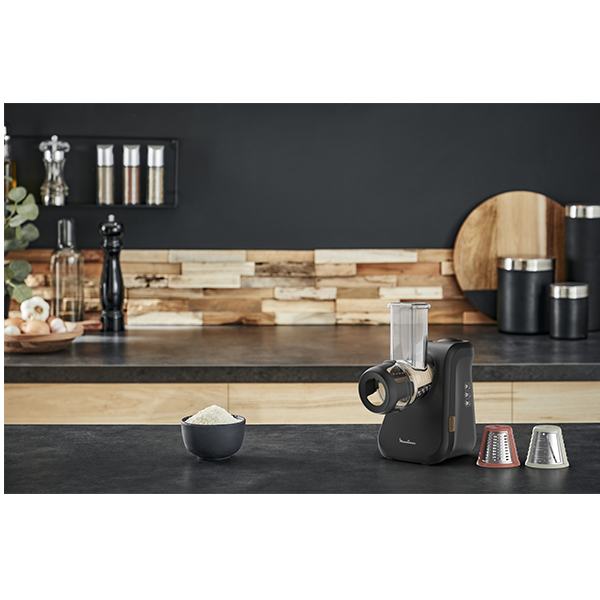 Ralador Moulinex Dj77en10 | 200W, 3 Cones, Preto Mate