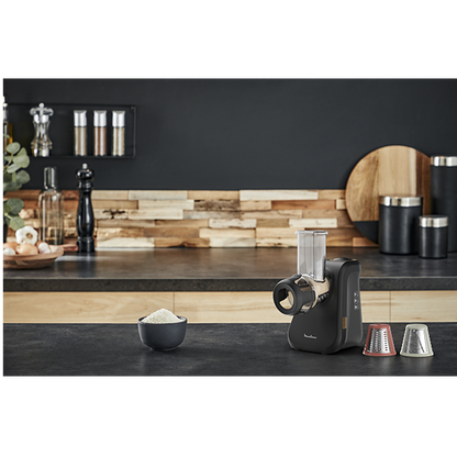 Ralador Moulinex Dj77en10 | 200W, 3 Cones, Preto Mate