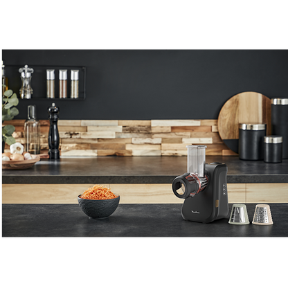 Ralador Moulinex Dj77en10 | 200W, 3 Cones, Preto Mate