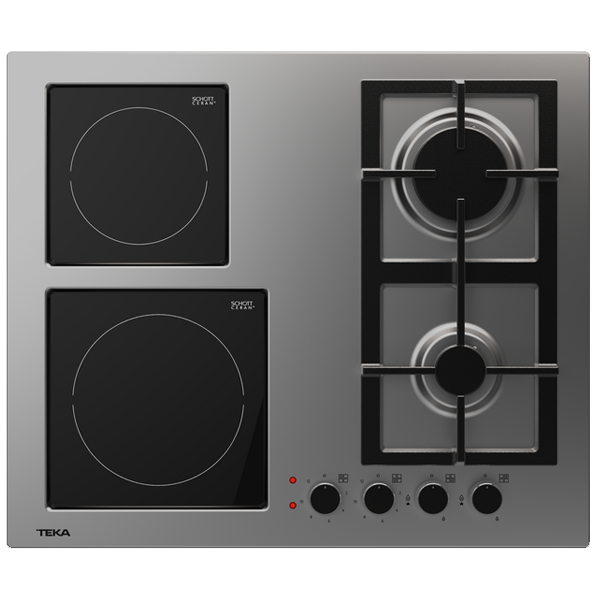 Placa Combinada Teka EFX 60.1 2G 2H AI AL BTN SS | 60 cm, Inox