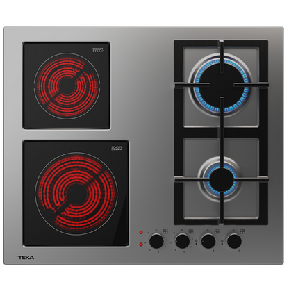 Placa Combinada Teka EFX 60.1 2G 2H AI AL BTN SS | 60 cm, Inox