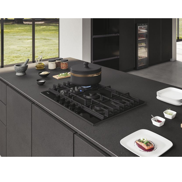 Placa a Gás Haier HAHG7W5HEB | 5 Zonas, Preto, Inox