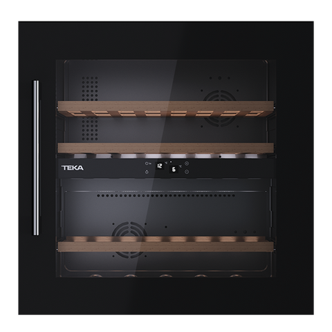 Cave de Vinho Encastre Teka RVI 20041 GBK | 41 Garrafas, 2 Zonas