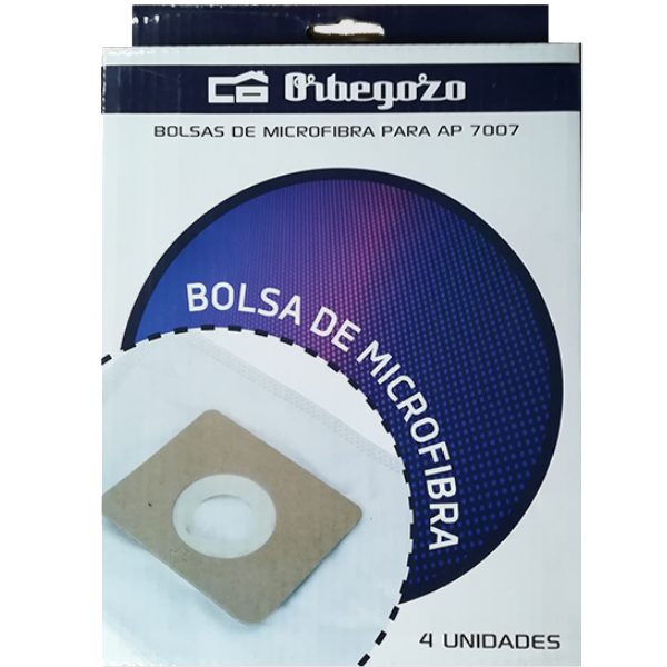 EMBALAGEM DE 4 BOLSAS MICROFIBRA ORBEGOZO P/AP7007