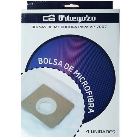 EMBALAGEM DE 4 BOLSAS MICROFIBRA ORBEGOZO P/AP7007