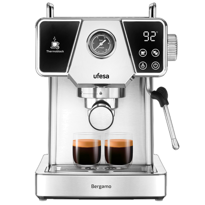 Máquina de Café Expresso Ufesa Bergamo | 1350W, 20bar, 1.8L