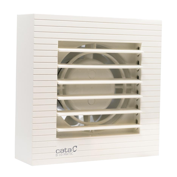 Extrator WC CATA B-10 Matic Timer | Persiana Automática, 41 dB