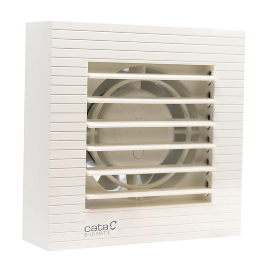 Extrator WC CATA B-10 Matic Timer | Persiana Automática, 41 dB