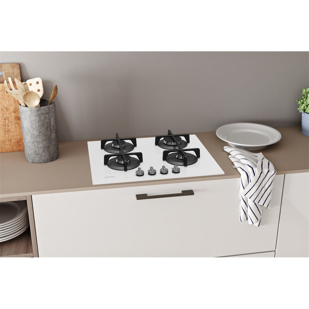 Placa a Gás Indesit ING 61T/WH | 59cm, 4 zonas, 7300W, Branco, Encastre