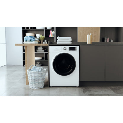 Máquina de Lavar Roupa Hotpoint NLCD10448WDAW | 10kg, 1400rpm, Active Care, Steam Pack, HomeNet