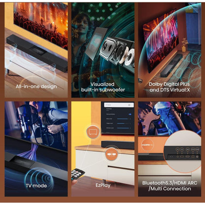 Soundbar Hisense Hs2000 | 240W, 2.1 Canais, Dolby Digital+