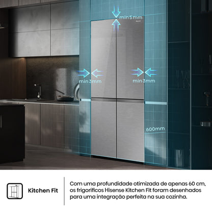 Frigorífico Americano Hisense RQ5P605NSVE | 591L, No Frost, Classe E