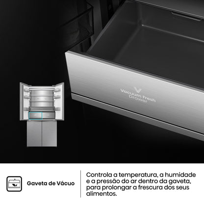 Frigorífico Americano Hisense RQ5P605NSVE | 591L, No Frost, Classe E