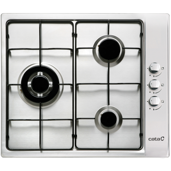 Placa a Gás Cata GIB 6021 X | 3 Queimadores, Inox