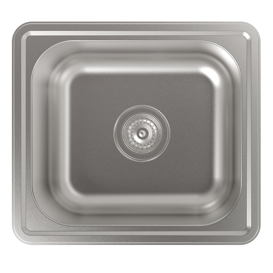 Lava Loiça Cata CSS 1 | 49x44cm, Aço Inox, 15cm Profundidade