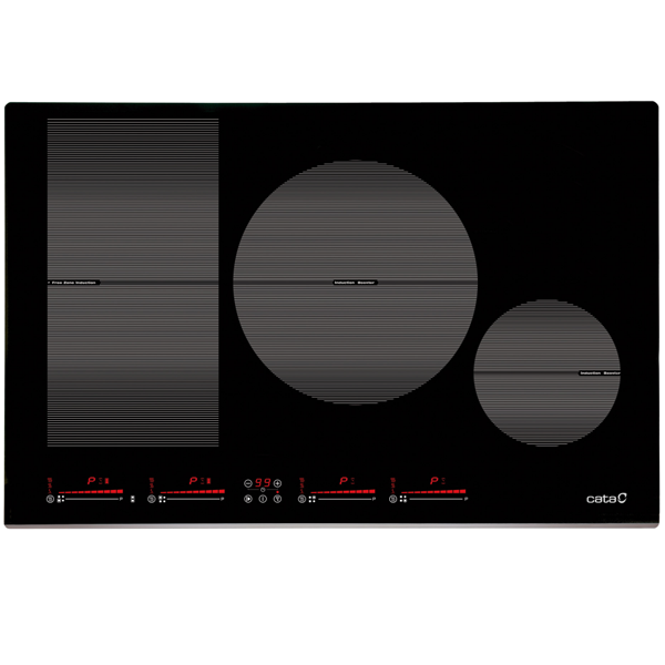 Placa de Indução Cata INSB 8021 BK | 4 zonas, 7.2kW, Controlo Tátil